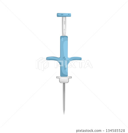 Illustration of pet vaccine syringe Illustration of pet vaccine syringe 134585528