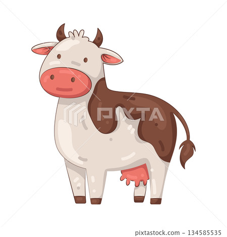 Illustration of cow Illustration of cow 134585535