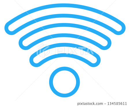 Wi-Fi mark flat icon Wi-Fi mark flat icon 134585611