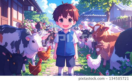 牲畜和男孩 134585721