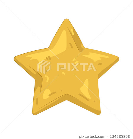 Illustration of gold star 134585898