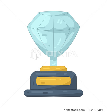 Illustration of diamond trophy  134585899