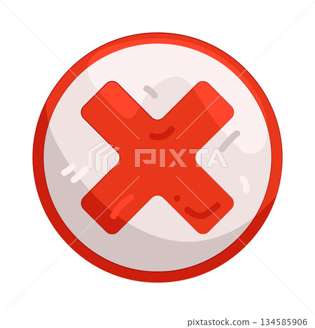 Illustration of close button Illustration of close button 134585906