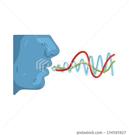 Illustration of sound wave 134585927