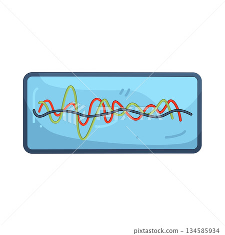 Illustration of brainwave scan 134585934
