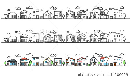 手繪城市景觀插畫集 手繪城市景觀插畫集 134586059