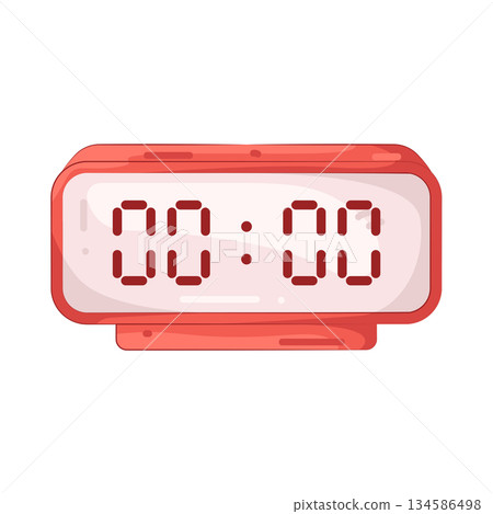 Illustration of digital clock  134586498