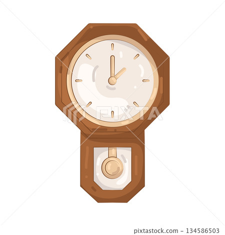 Illustration of wall clock Illustration of wall clock 134586503