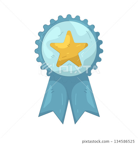 Illustration of award ribbon  134586525