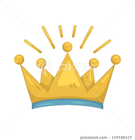 Illustration of gold crown Illustration of gold crown 134586527