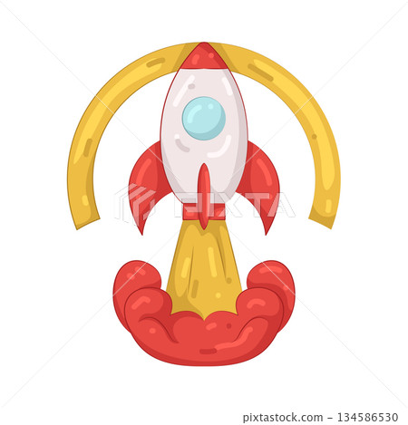 Illustration of rocket boost Illustration of rocket boost 134586530