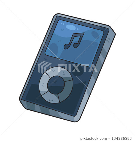 illustration of mp3 player illustration of mp3 player 134586593