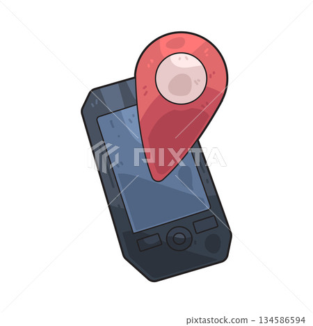 illustration of GPS Device 134586594