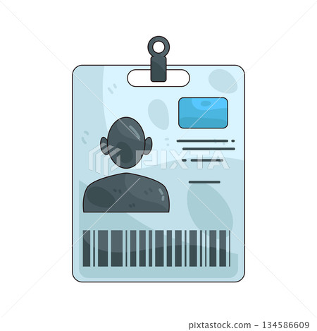 illustration of id card 134586609