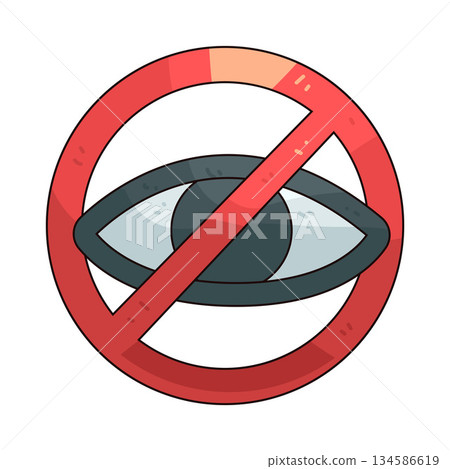 illustration of eye off illustration of eye off 134586619