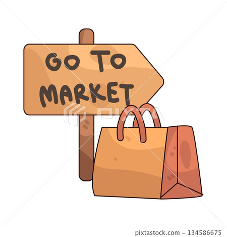 illustration of Go to Market illustration of Go to Market 134586675