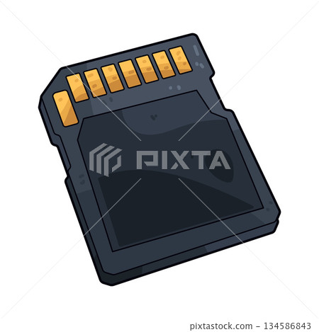 illustration of SD Card illustration of SD Card 134586843