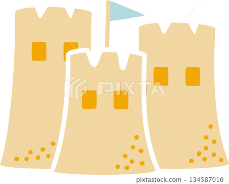 summer beach sandcastle icons tropical vacation ornaments decoration element, flat jpg illustration cartoon character costume design summer beach sandcastle icons tropical vacation ornaments decoration element, flat jpg illustration cartoon character costume design 134587010