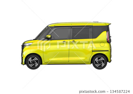 一輛輕型乘用車，標準車身高度，配備 14 吋原廠輪圈（比例：1 像素 = XL 尺寸下約 1 毫米） 134587224