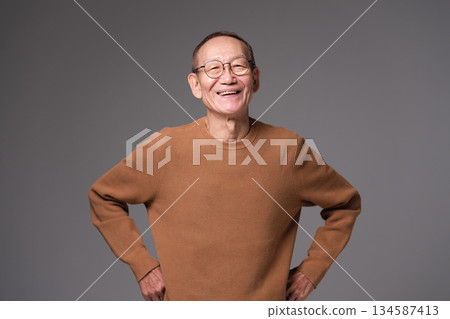 Laughing grandpa 134587413