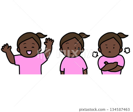 Children’s emotion set – happy, confused and angry Children’s emotion set – happy, confused and angry 134587463