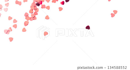 Red hearts on transparent background. Valentine's day concept. Red hearts on transparent background. Valentine's day concept. 134588552