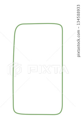 Organic hand drawn rectangle outline frame with smooth line and green border. Creative quote template for graphic element use as modern background, card, or minimal invitation design. Organic hand drawn rectangle outline frame with smooth line and green border. Creative quote template for graphic element use as modern background, card, or minimal invitation design. 134588933
