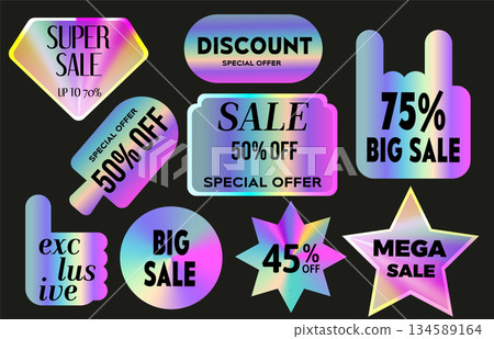 Y2k holographic sale sticker set 134589164