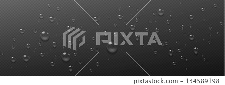 Waterdrop collection with realistic droplets 134589198