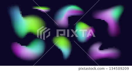 Abstract bitmap dotted gradient blob shapes Abstract bitmap dotted gradient blob shapes 134589209
