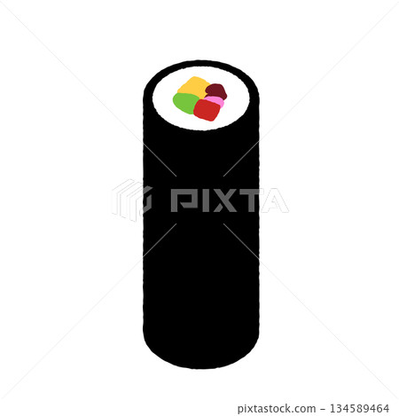 Setsubun Ehomaki illustration | Simple sushi roll icon, Japanese traditional event material 134589464