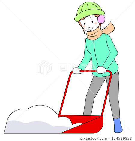 Person shoveling snow Person shoveling snow 134589838