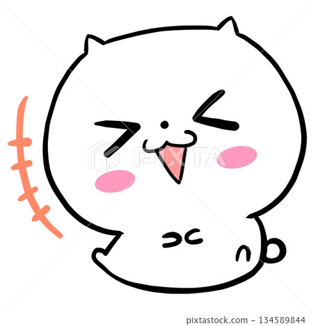 Illustration of a white character laughing out loud (LOL) 134589844