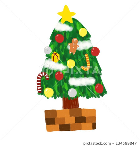 Christmas tree illustration Christmas tree illustration 134589847