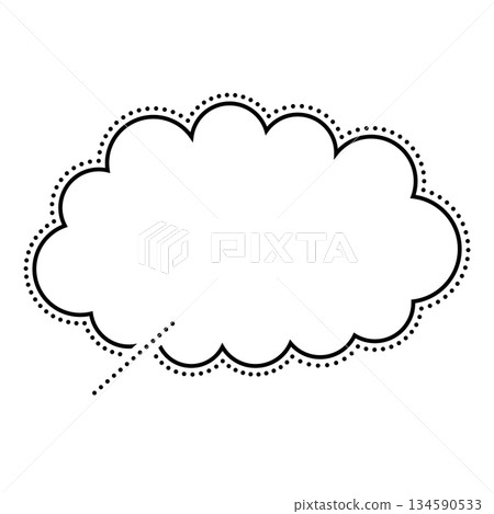 Simple speech bubble illustration - Fluffy 134590533