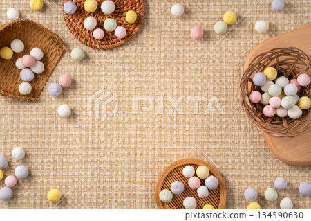 glutinous rice balls winter solstice raw colorful colorful Raw Colorful tangyuan タンユエン もち団子 134590630