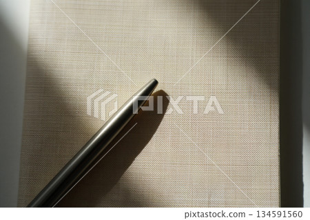 closeup of a business card on a window sill 134591560
