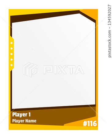 Game sports card template. Trading frame for football, basketball and hockey players. Vector illustration Game sports card template. Trading frame for football, basketball and hockey players. Vector illustration 134592027