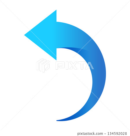 Blue arrow icon, pointing left Blue arrow icon, pointing left 134592028