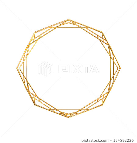 Decorative Gold Frame With Geometric Design for Versatile Wall Displays Decorative Gold Frame With Geometric Design for Versatile Wall Displays 134592226