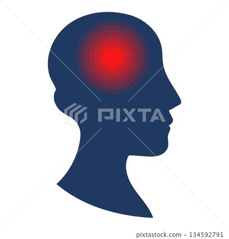 Vector illustration of a headache Vector illustration of a headache 134592791