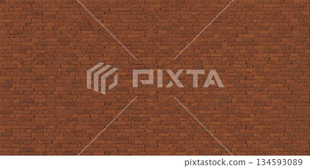 Old red brick block wall rough texture background graphic illustration. Masonry wall pattern rectangle background. 134593089