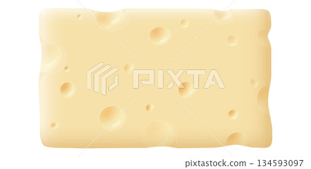 A piece of swiss cheese cross section texture isolated on white background graphic illustration. A piece of swiss cheese cross section texture isolated on white background graphic illustration. 134593097