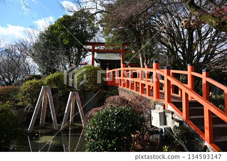 Katsuragi Shrine on a winter morning, Shizuoka Katsuragi Shrine on a winter morning, Shizuoka 134593147