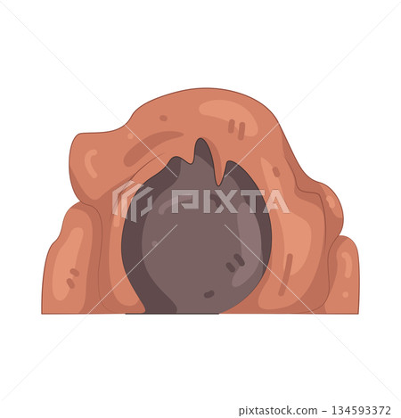 Illustration of cave  134593372