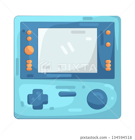 Illustration of handheld game console 134594518