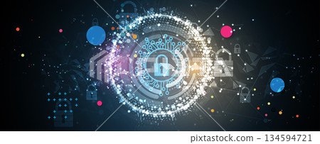 Future cyber technology web services for business and internet project. 134594721