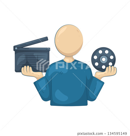Illustration of film director Illustration of film director 134595149