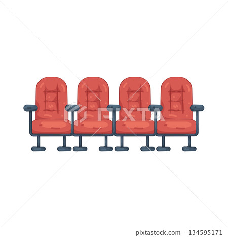Illustration of cinema seat Illustration of cinema seat 134595171
