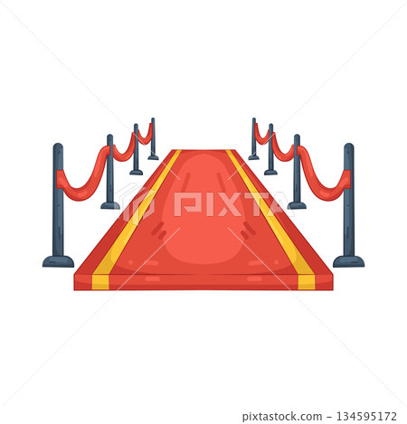 Illustration of red carpet  134595172